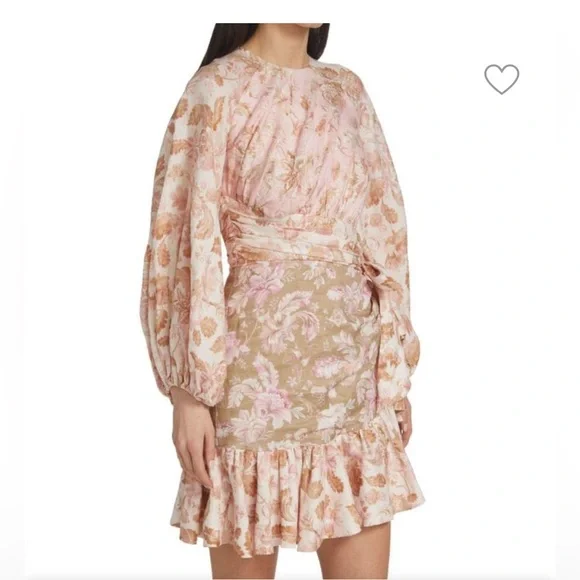 ZIMMERMANN
Lyre Linen Mini Wrap Dress Zimmerman Size 4 =L-XL - Picture 2 of 8